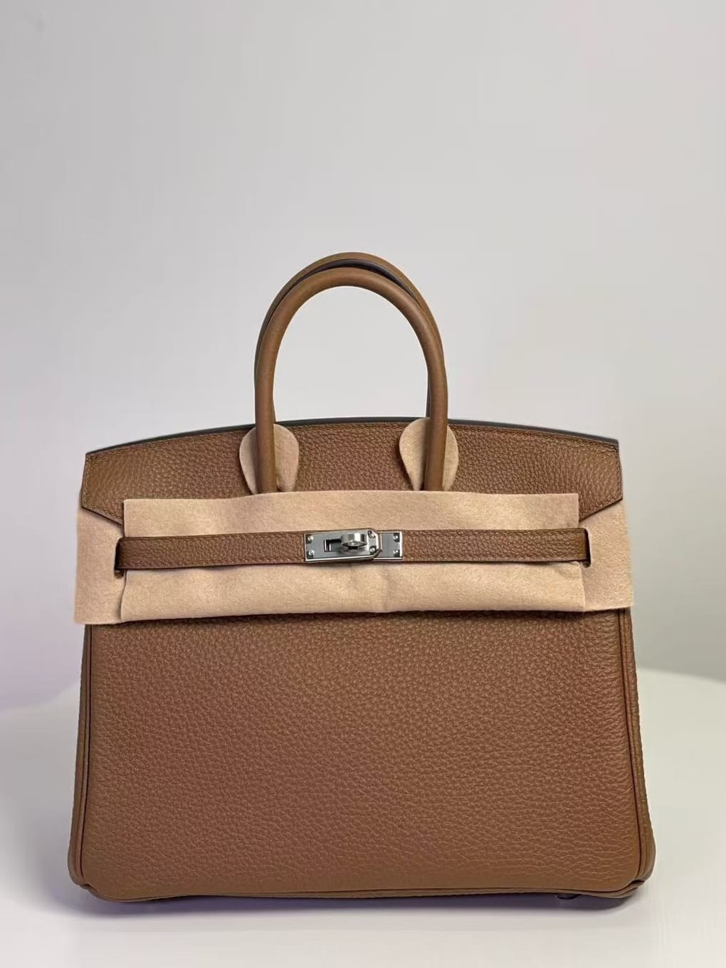 Hermès Birkin 25 Chestnut Togo Leather Handbag Palladium Hardware